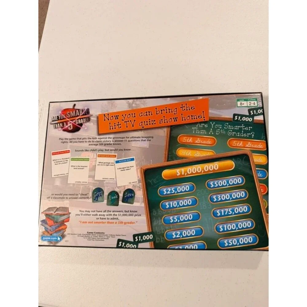 Hasbro Are You Smarter Than A 5th Grader? Board Game Ages 8+/ 2-4 Players
